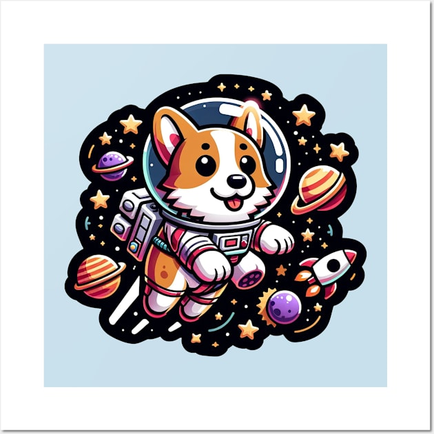 corgi astronaut Wall Art by Ferdi Everywhere